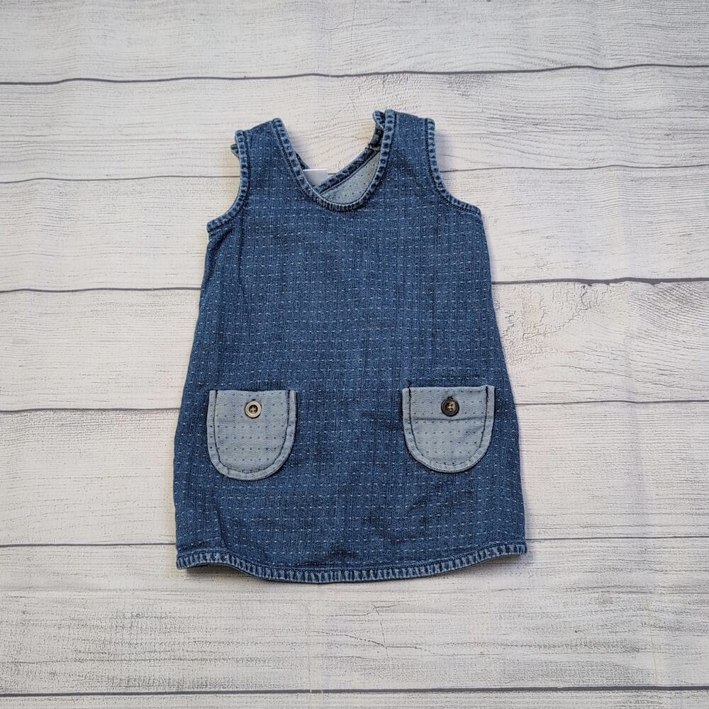 2T Hanna Andersson Stitched Denim Camp Dress